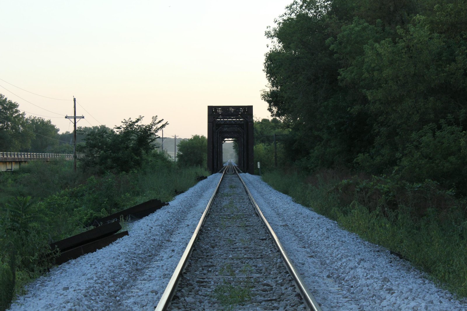 Looking west towards bridge